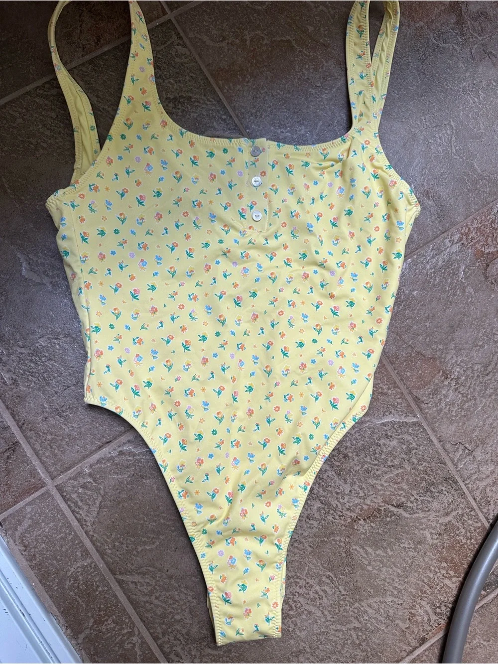 Frankie’s Bikinis x Pamela | Yellow Floral One-Piece Swimsuit